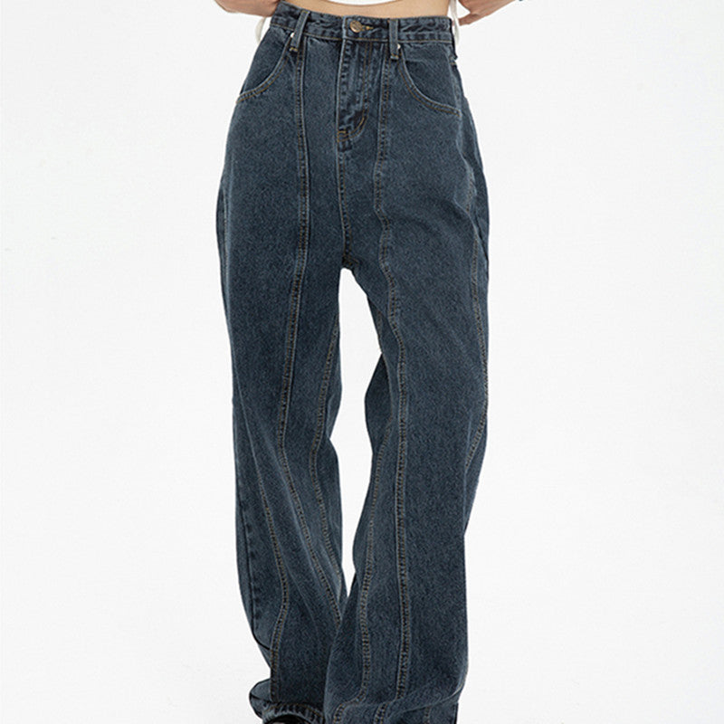 Dark Blue Jeans For Women Loose Drape by http://Lolyshop.shop