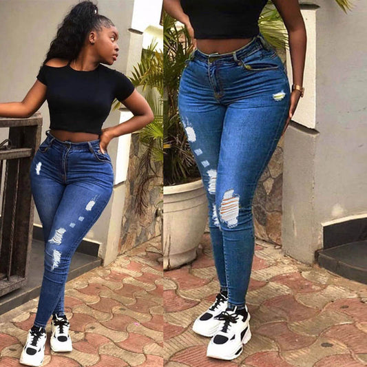 Women's Fashion Leisure Ripped Jeans by http://Lolyshop.shop