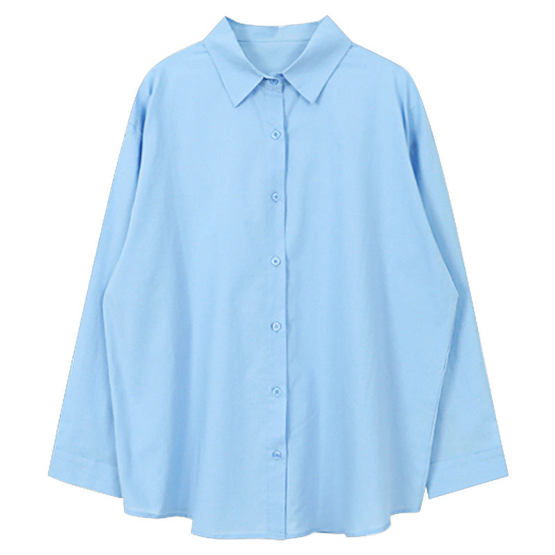 French Style Elegant Long Sleeve Blouse Women's Pure Cotton