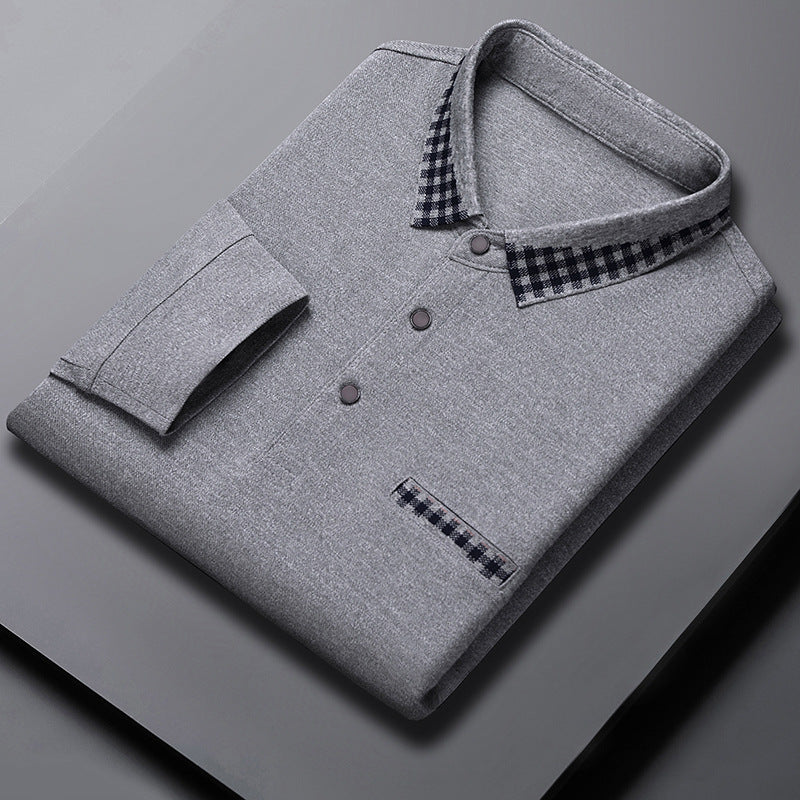 Solid Color Casual Dad Long-t-shirt by http://Lolyshop.shop