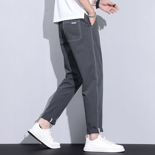 Men's Casual Loose Straight Trousers by http://Lolyshop.shop