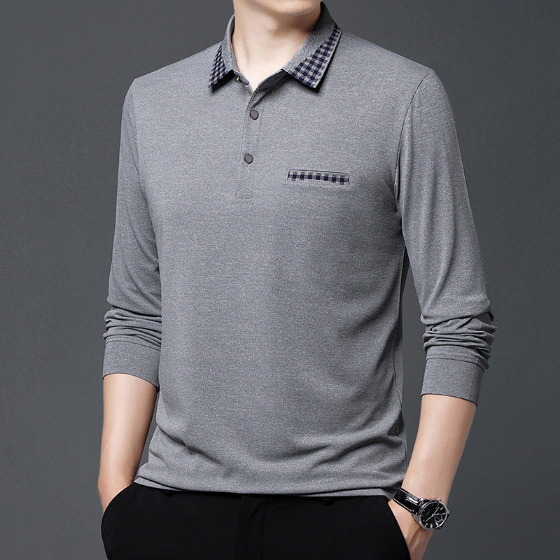 Solid Color Casual Dad Long-t-shirt by http://Lolyshop.shop