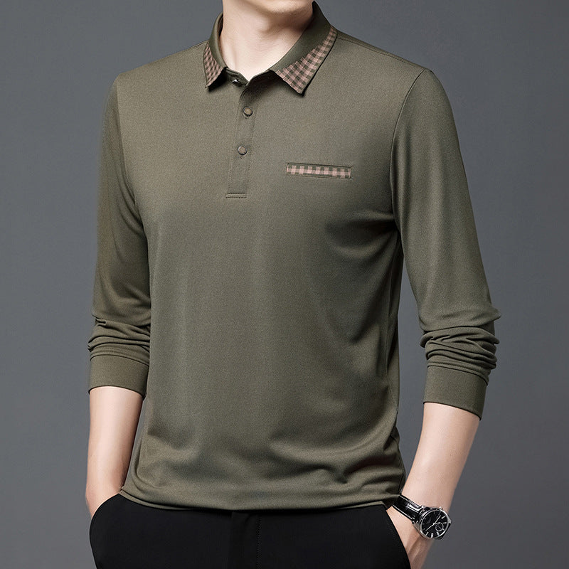 Solid Color Casual Dad Long-t-shirt by http://Lolyshop.shop