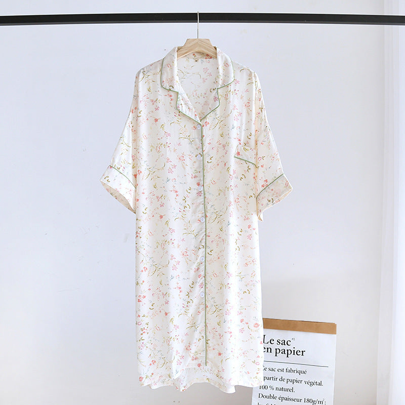 Cotton Sleeping Dress Cool Short Sleeves by http://Loyshop.shop