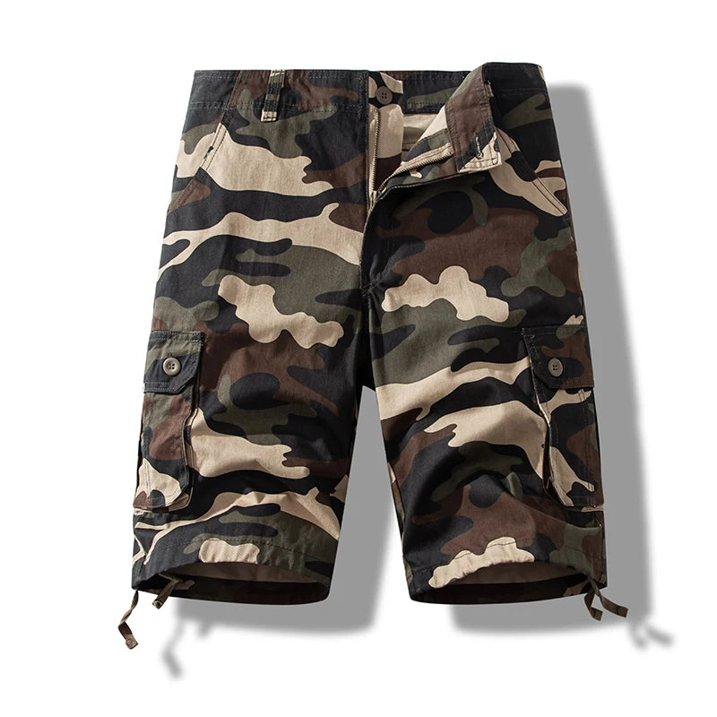 Men's Cotton Shorts Cargo Knee Pants Tactical Casual Sports Shorts Man Hiking Fishing Y2K Clothes