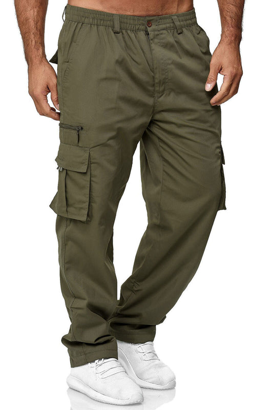 Men's Casual Multi-pocket Loose Straight Cargo Pants by http://Lolyshop.shop