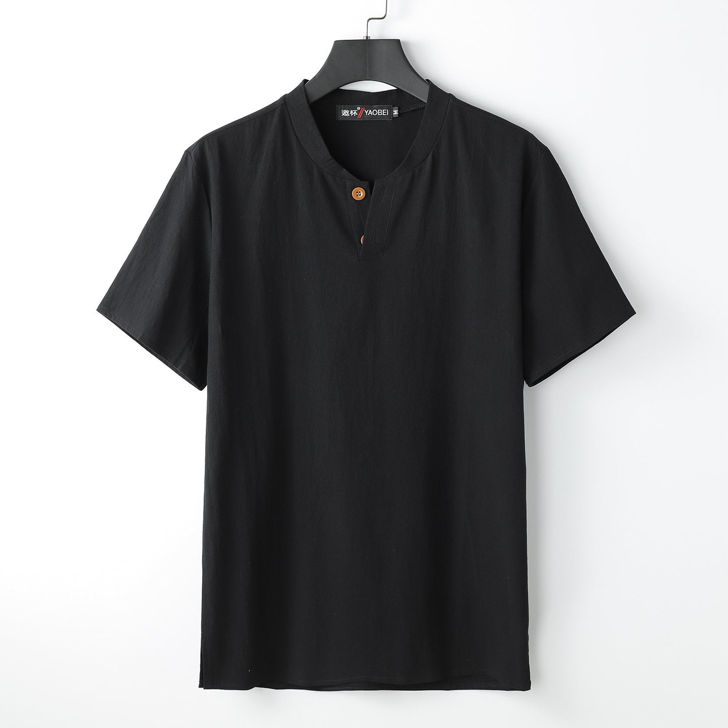 Short Sleeve T-shirt Sub-cotton And Linen Slit Loose Plus-sized Half Sleeve by http://Lolyshop.shop