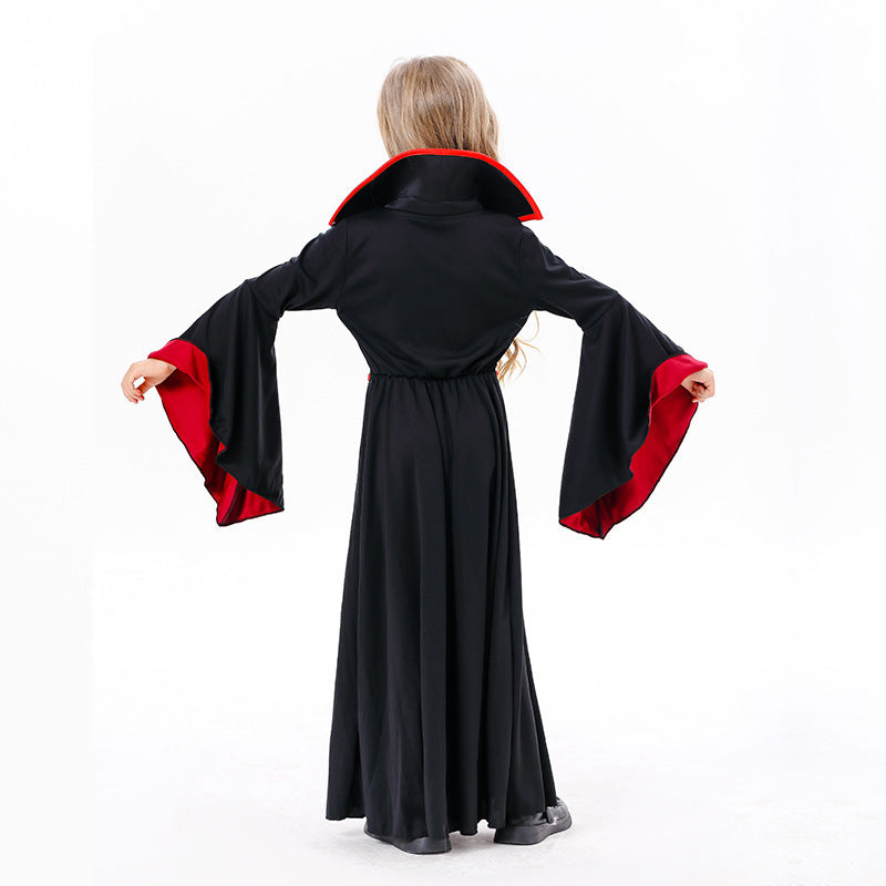 Halloween Cos Witch Children Black Clothes Horror Girl Party Costumes by http://Loyshop.shop