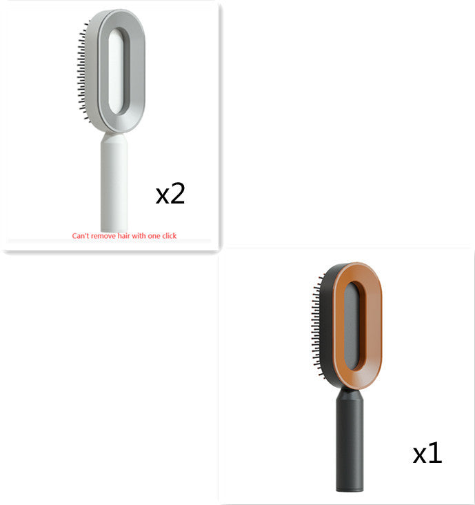 Self Cleaning Hair Brush For Women One-key Cleaning Hair Loss Airbag Massage Scalp Comb Anti-Static Hairbrush by http://Lolyshop.shop