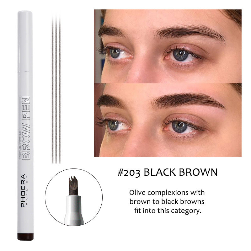 Creative Makeup Three Comb Eyebrow Pencil by http://Lolyshop.shop
