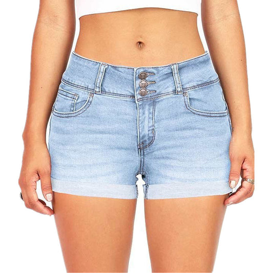 Waist-tight Denim Elastic Color Cloth Shorts Hot Pants Women by http://Lolyshop.shop
