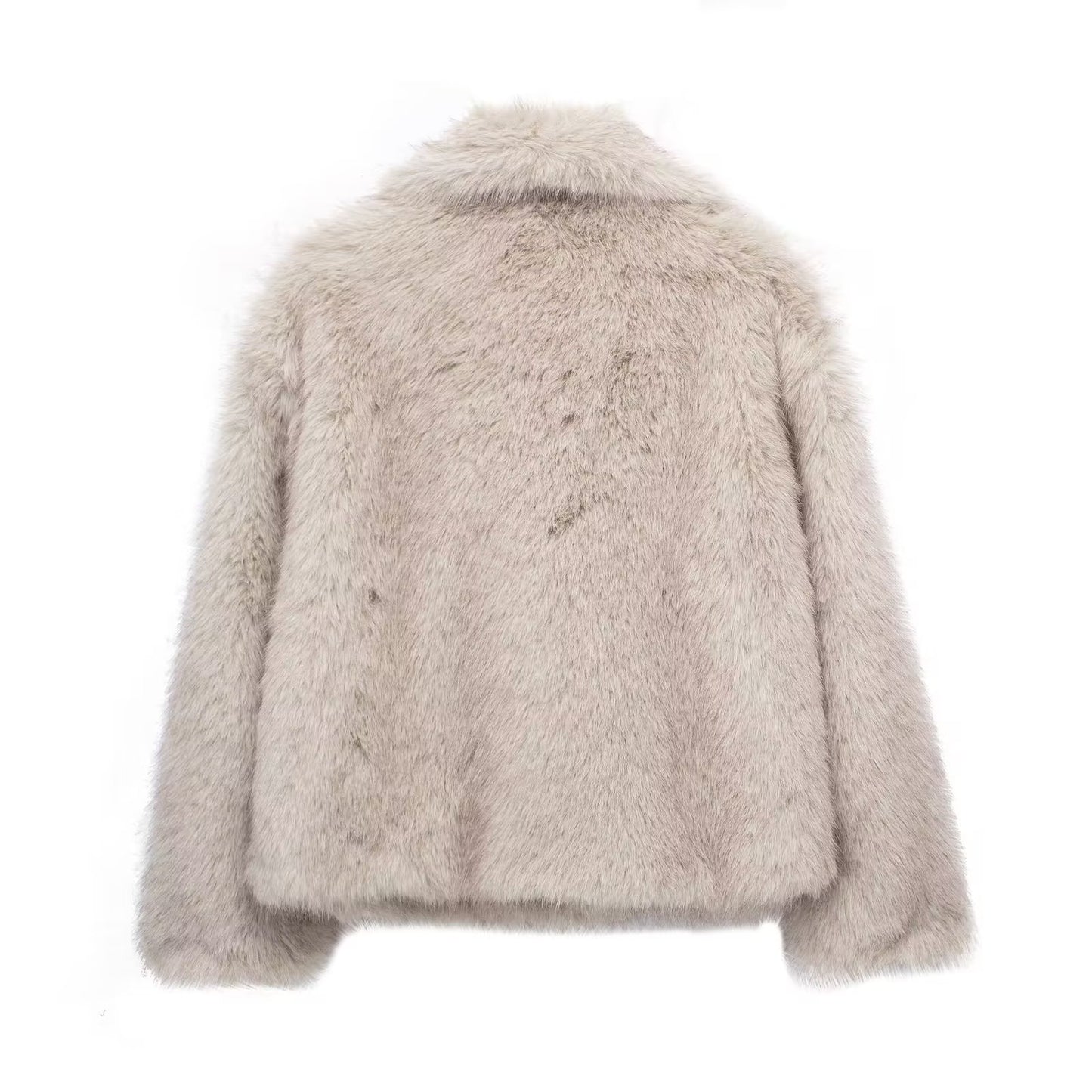 Winter Plush Coat Fashion Warm Thicken Fluffy Lapel Jacket Outwear Casual Long Sleeve Tops Womens Clothing by http://Loyshop.shop