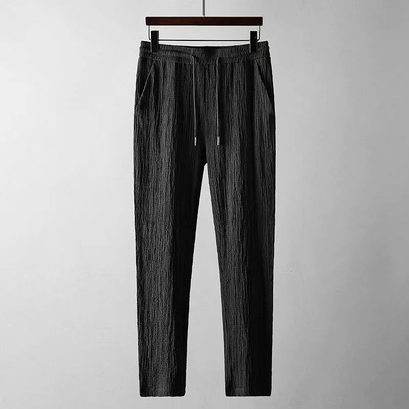 Leisure Suit Summer Loose Short Sleeve Top And Drawstring Trousers Fashion Mens Clothing by http://Lolyshop.shop