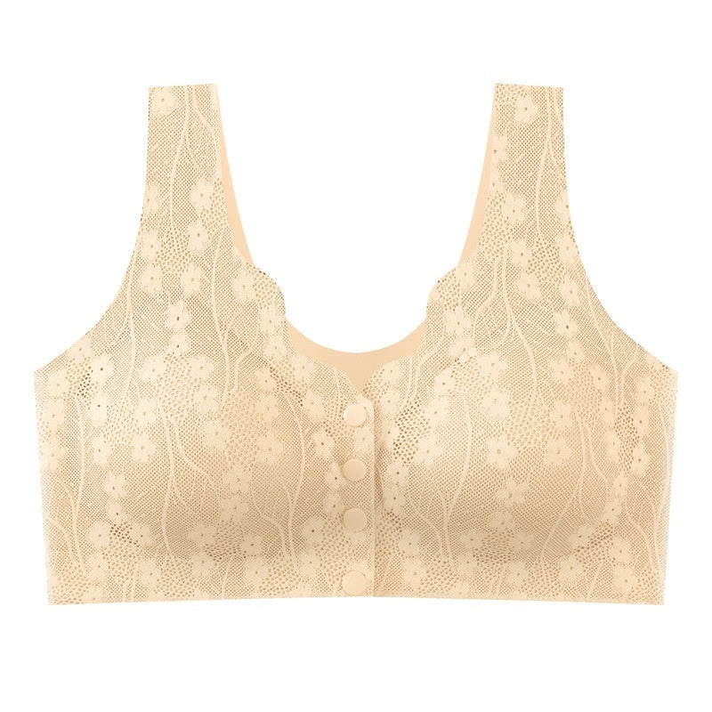 Front Buckle Underwear Vest Underwear Women's Seamless Front Buckle Plus Size Bra
