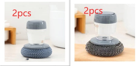 Kitchen Soap Dispensing Palm Brush Cleaner Push-type Brush Kitchen Detergent Tools by http://Lolyshop.shop