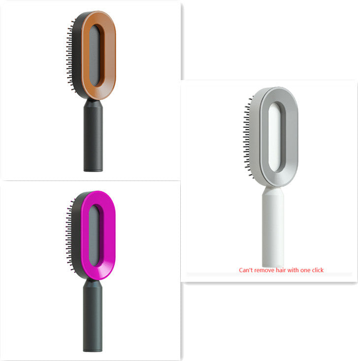 Self Cleaning Hair Brush For Women One-key Cleaning Hair Loss Airbag Massage Scalp Comb Anti-Static Hairbrush by http://Lolyshop.shop
