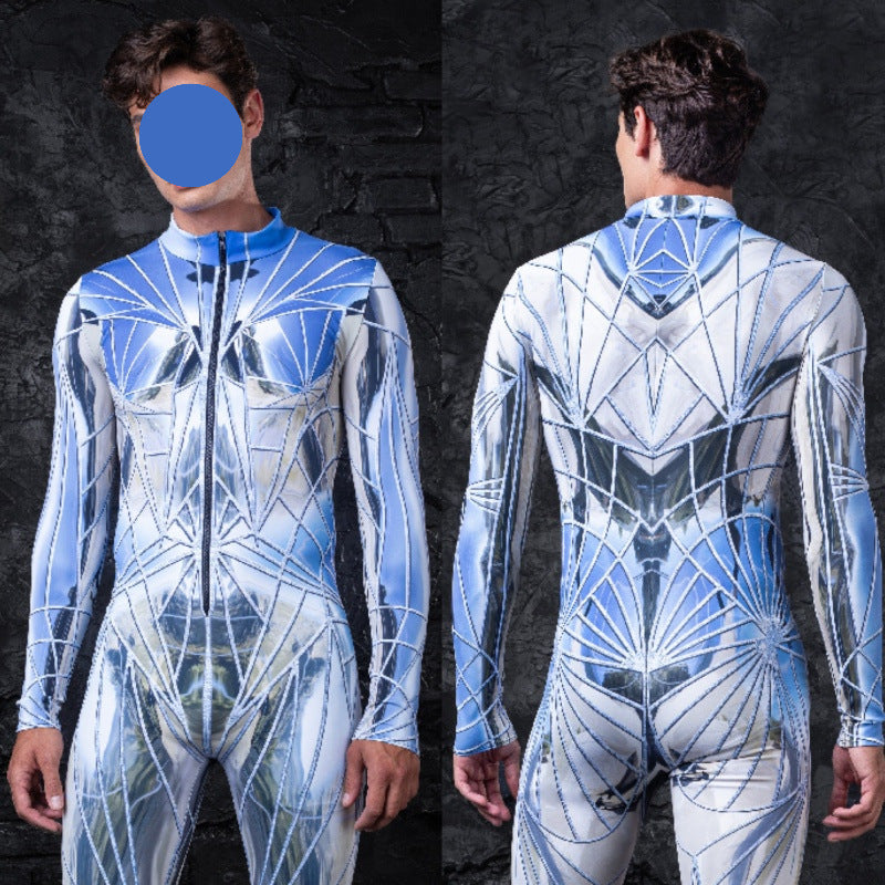 Digital Printing Halloween Cosplay Cosplay Clothes Unisex Wear Tight Long Sleeve Jumpsuit by http://Loyshop.shop