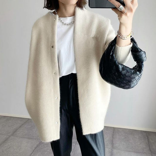 Ins Single Breasted Cardigans Fashion Solid Color Knitted Jacket Women's Autumn Spring Clothing by http://Loyshop.shop