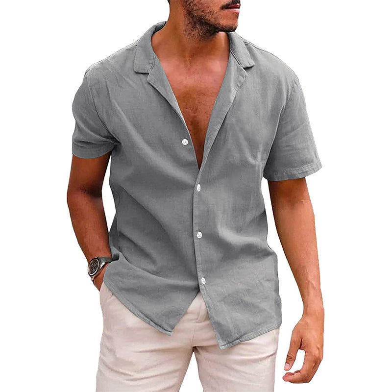 Men's Tops Casual Button Down Shirt Short Sleeve Beach Shirt Summer Mens Clothing by http://Lolyshop.shop