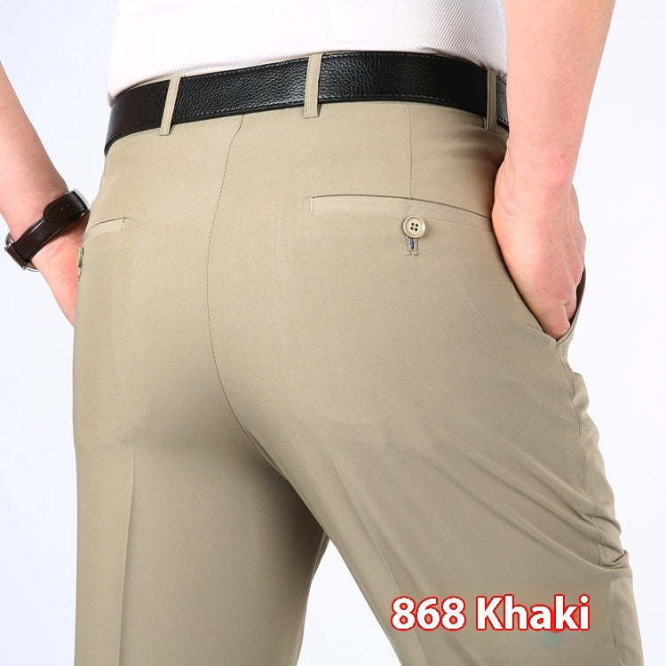 Men's Suit Pants High Waist Loose Business Formal Wear by http://Lolyshop.shop