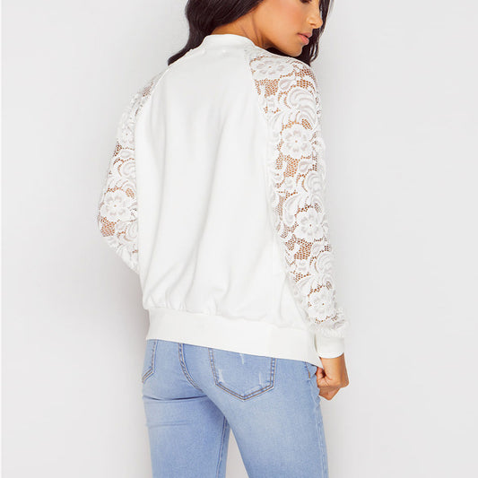 Women Bomber Jacket With Lace by http://Lolyshop.shop