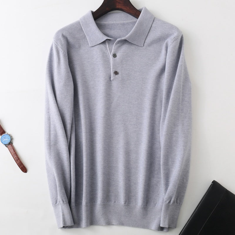 Knitted Sweater Men's Clothing Polo Collar Pullover by http://Lolyshop.shop