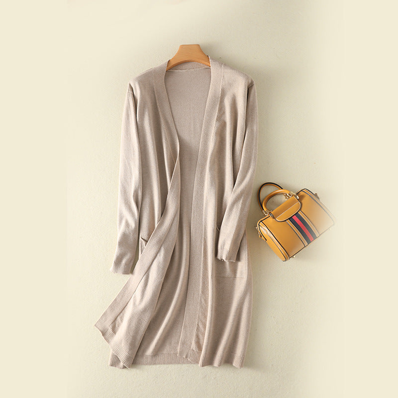 Mid-length Sweater Loose-fitting Jacket