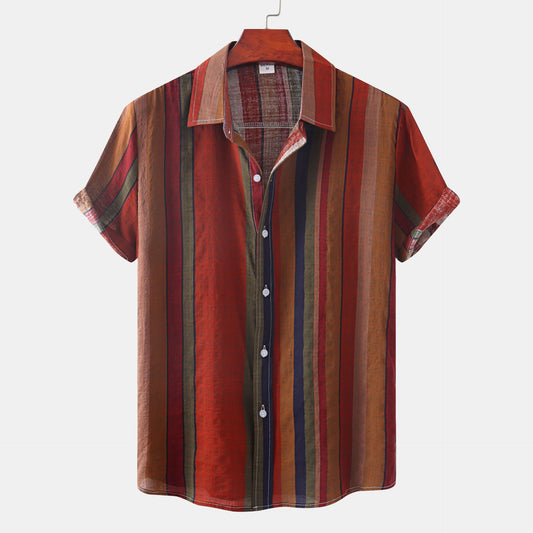 Summer Men's Clothing Printing Casual Retro Shirt Men by http://Lolyshop.shop