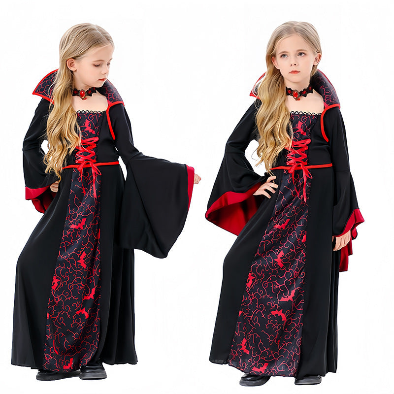 Halloween Cos Witch Children Black Clothes Horror Girl Party Costumes by http://Loyshop.shop
