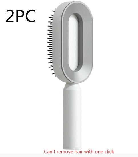 Self Cleaning Hair Brush For Women One-key Cleaning Hair Loss Airbag Massage Scalp Comb Anti-Static Hairbrush by http://Lolyshop.shop