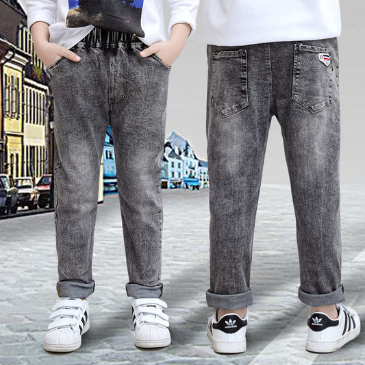 Boys Jeans Autumn And Winter New One-piece Velvet by http://Lolyshop.shop