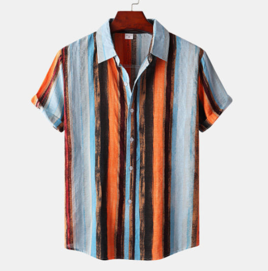 Summer Men's Clothing Printing Casual Retro Shirt Men by http://Lolyshop.shop