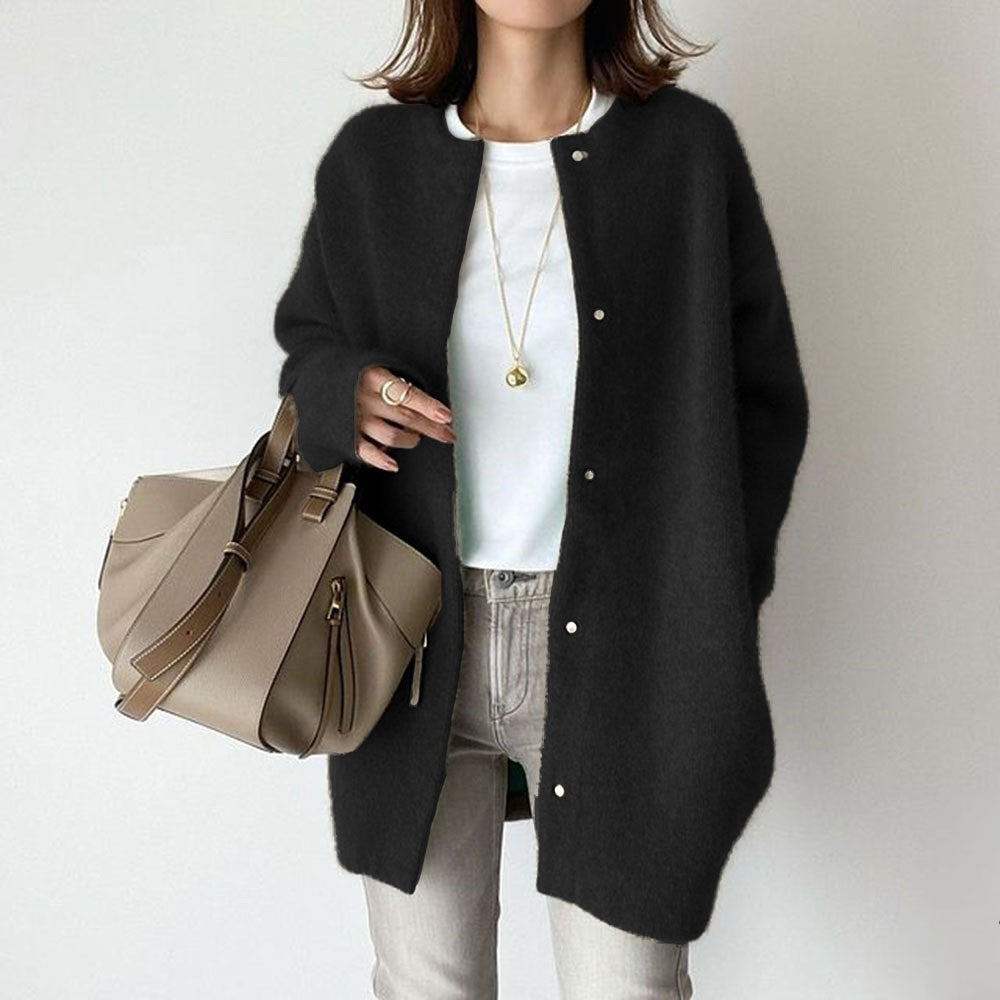 Ins Single Breasted Cardigans Fashion Solid Color Knitted Jacket Women's Autumn Spring Clothing by http://Loyshop.shop