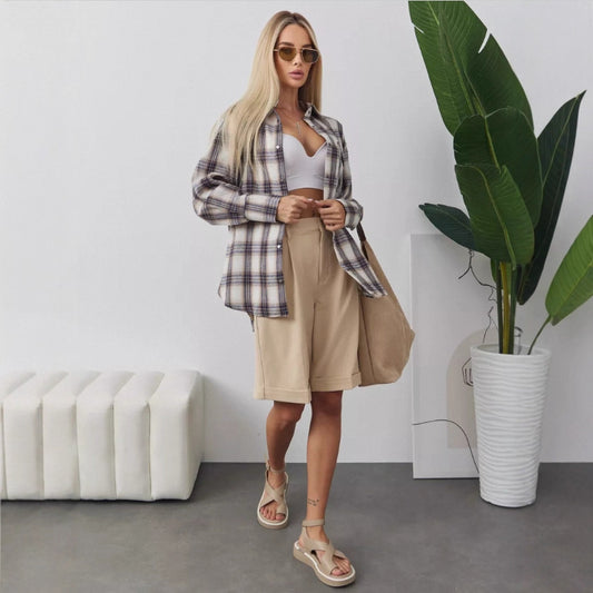 European And American Plaid Tup Cardigan - Http:// Lolyshop.shop