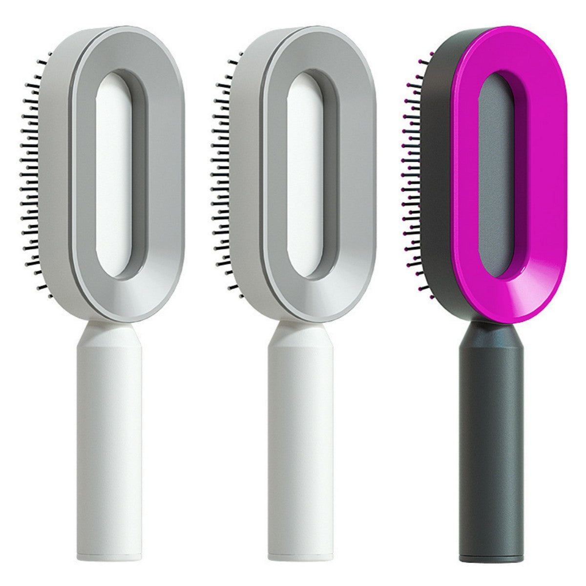 Self Cleaning Hair Brush For Women One-key Cleaning Hair Loss Airbag Massage Scalp Comb Anti-Static Hairbrush by http://Lolyshop.shop