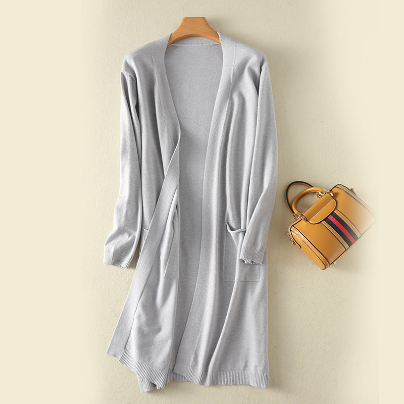 Mid-length Sweater Loose-fitting Jacket