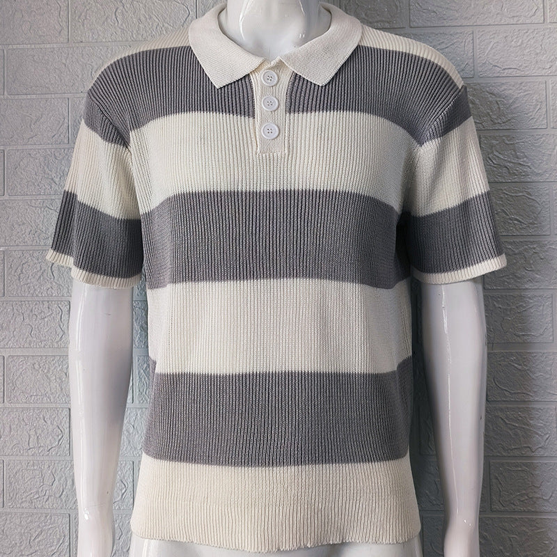 Mens Clothing Summer Fashion Lapel Sweater Short Sleeve Men Clothing Men Wears by http://Lolyshop.shop