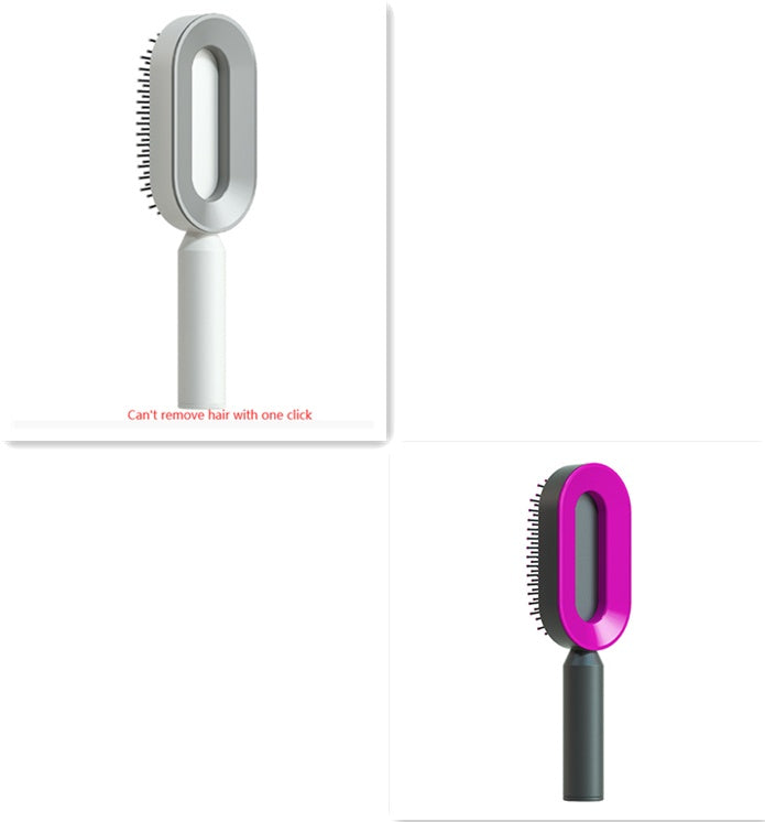 Self Cleaning Hair Brush For Women One-key Cleaning Hair Loss Airbag Massage Scalp Comb Anti-Static Hairbrush by http://Lolyshop.shop