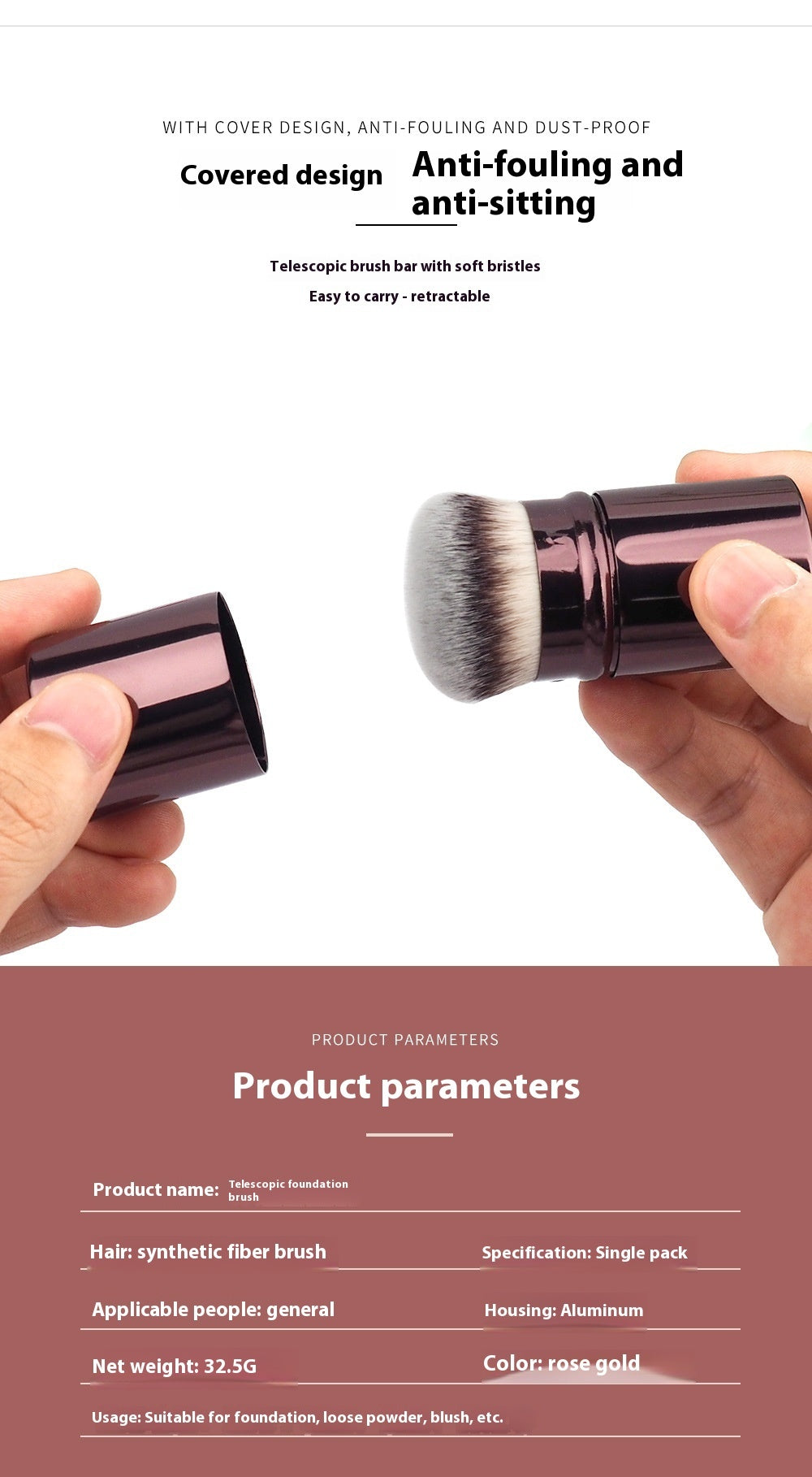 No Trace Do Not Eat Foundation Makeup Brush