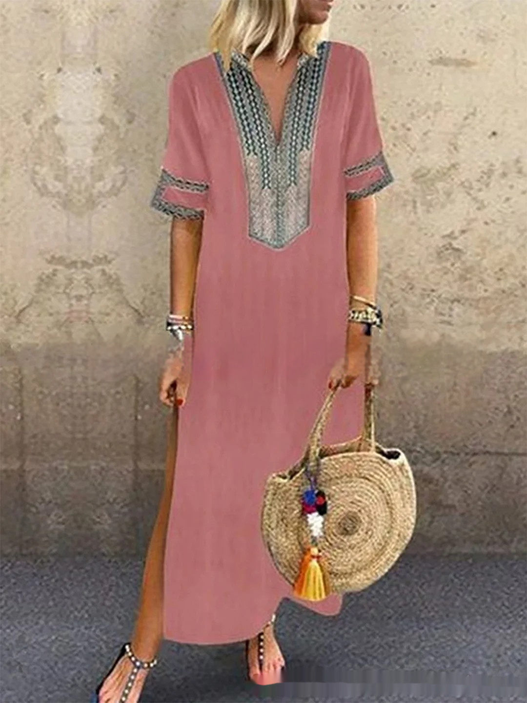 Furcal Lower Hem Casual Women's Length Dress