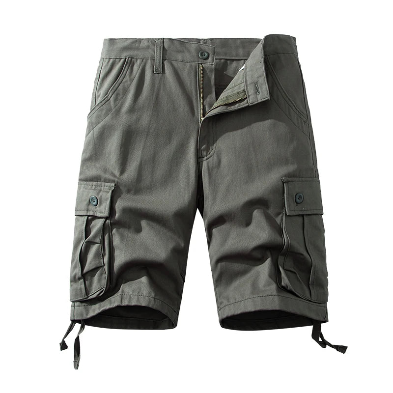 Men's Cotton Shorts Cargo Knee Pants Tactical Casual Sports Shorts Man Hiking Fishing Y2K Clothes
