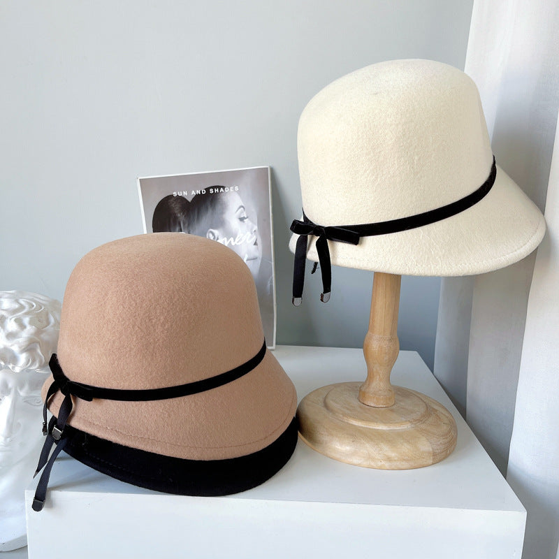 Wool Felt Hats Fine Bow Ladies by http://Lolyshop.shop