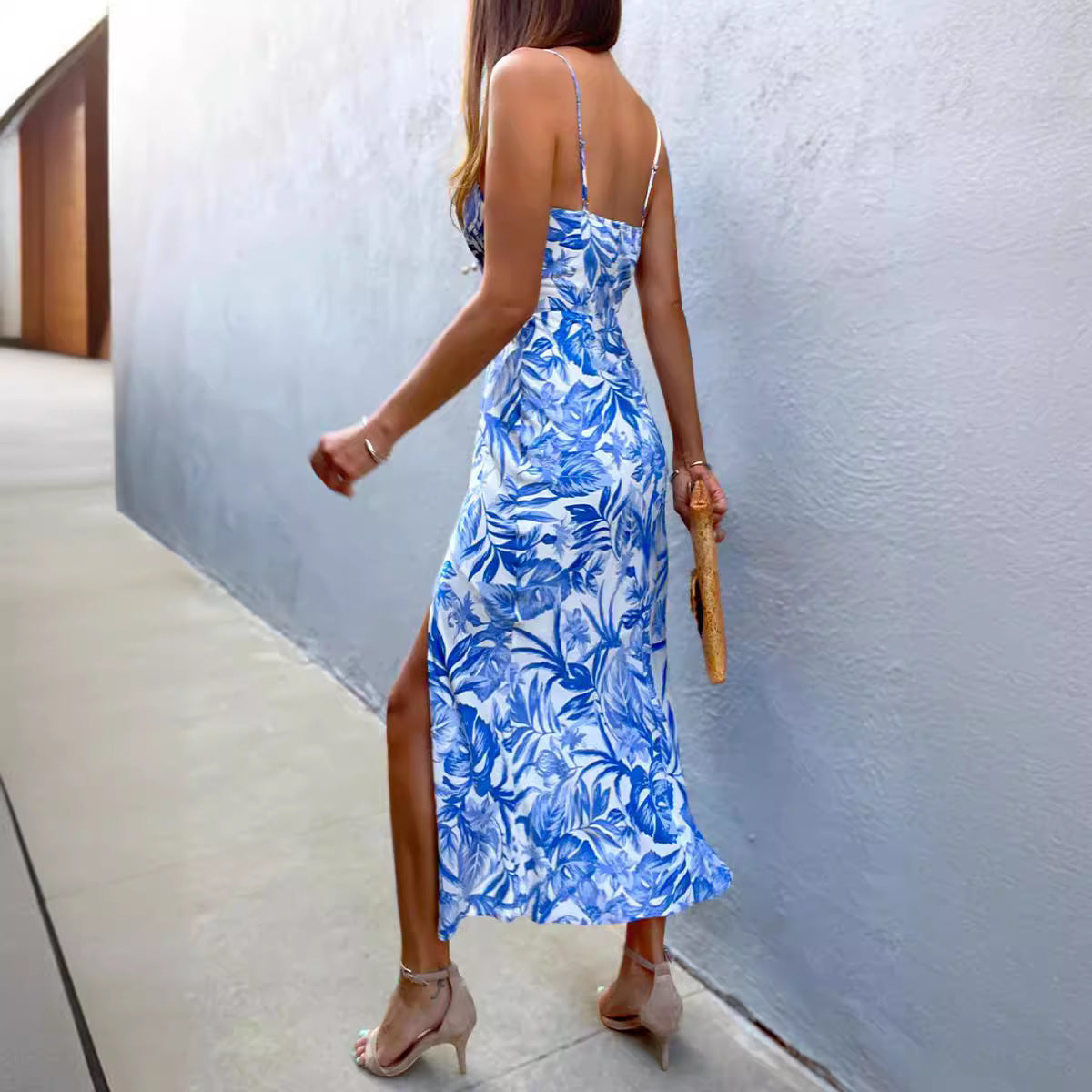 Printed Sling Slim Fit Women's Dress
