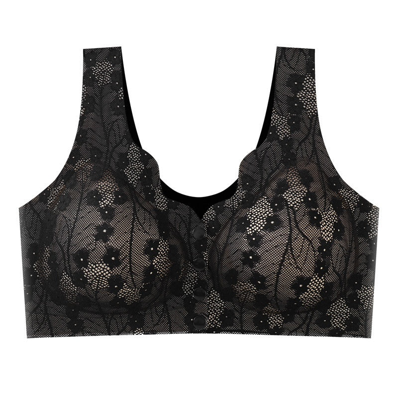 Front Buckle Underwear Vest Underwear Women's Seamless Front Buckle Plus Size Bra