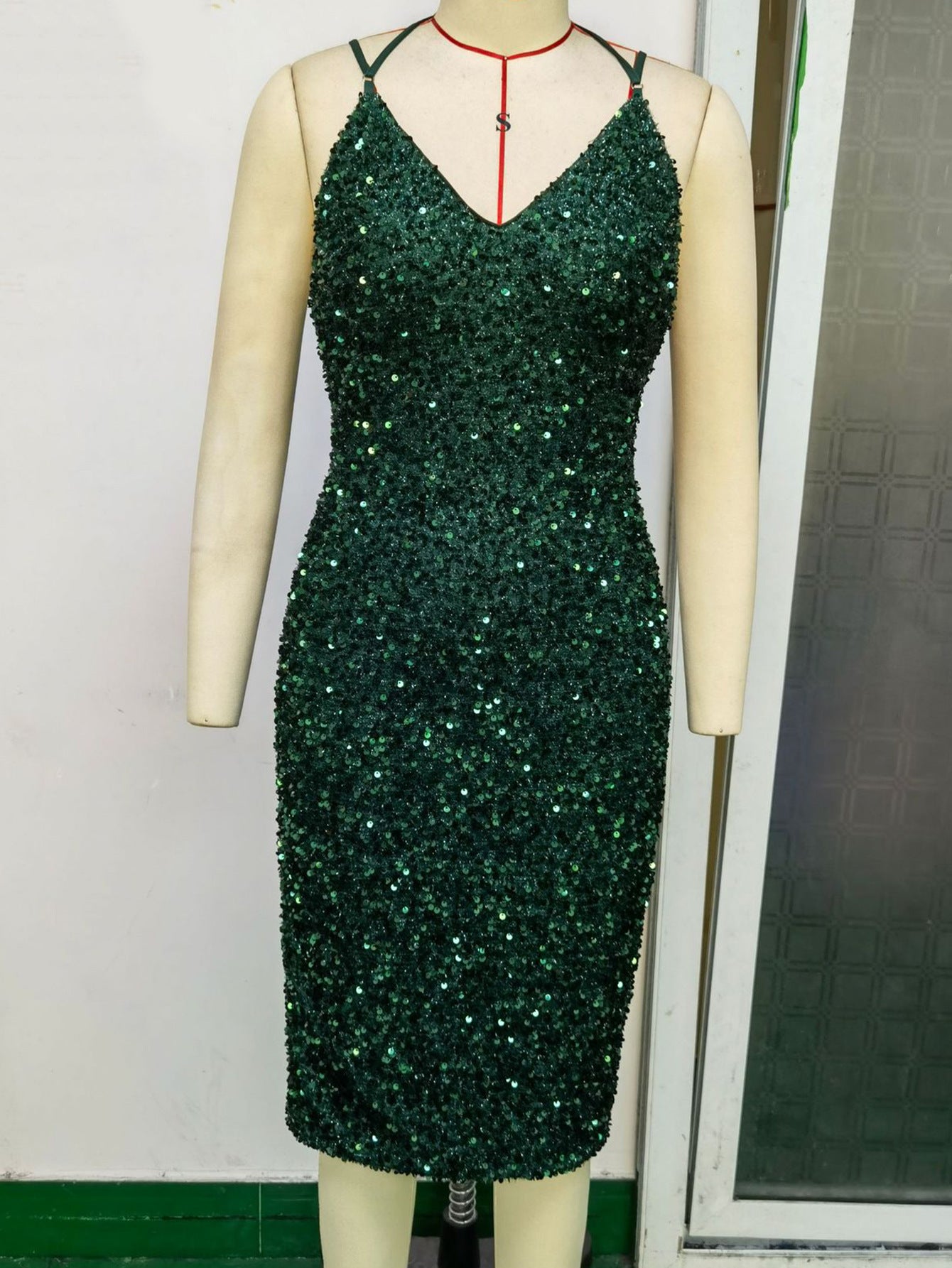 Backless Sequined Suspender Dress Women by http://Lolyshop.shop