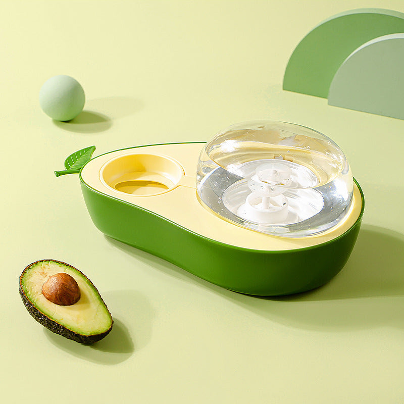 Avocado Pet Dog Cat Automatic Feeder Bowl For Dogs Drinking Water 690ml Bottle Kitten Bowls Slow Food Feeding Container Supplies by http://Loyshop.shop
