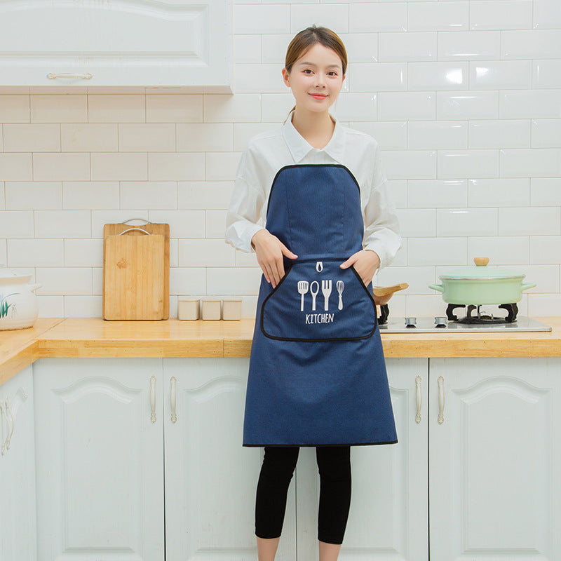 Kitchen Waterproof And Oil-proof Home Cooking Female Vibrato With Strapless Apron by http://Lolyshop.shop