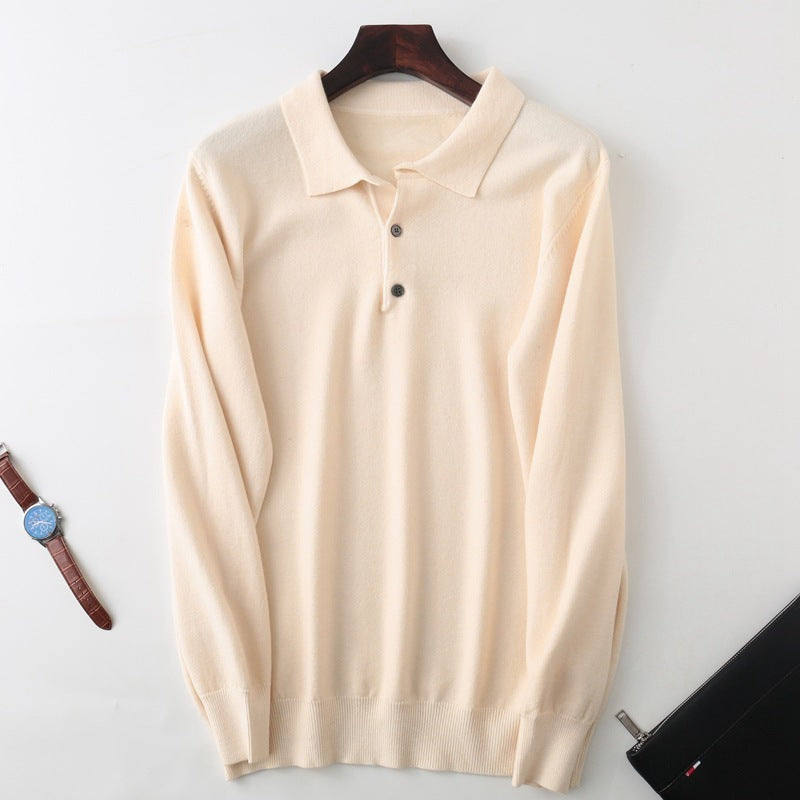 Knitted Sweater Men's Clothing Polo Collar Pullover by http://Lolyshop.shop