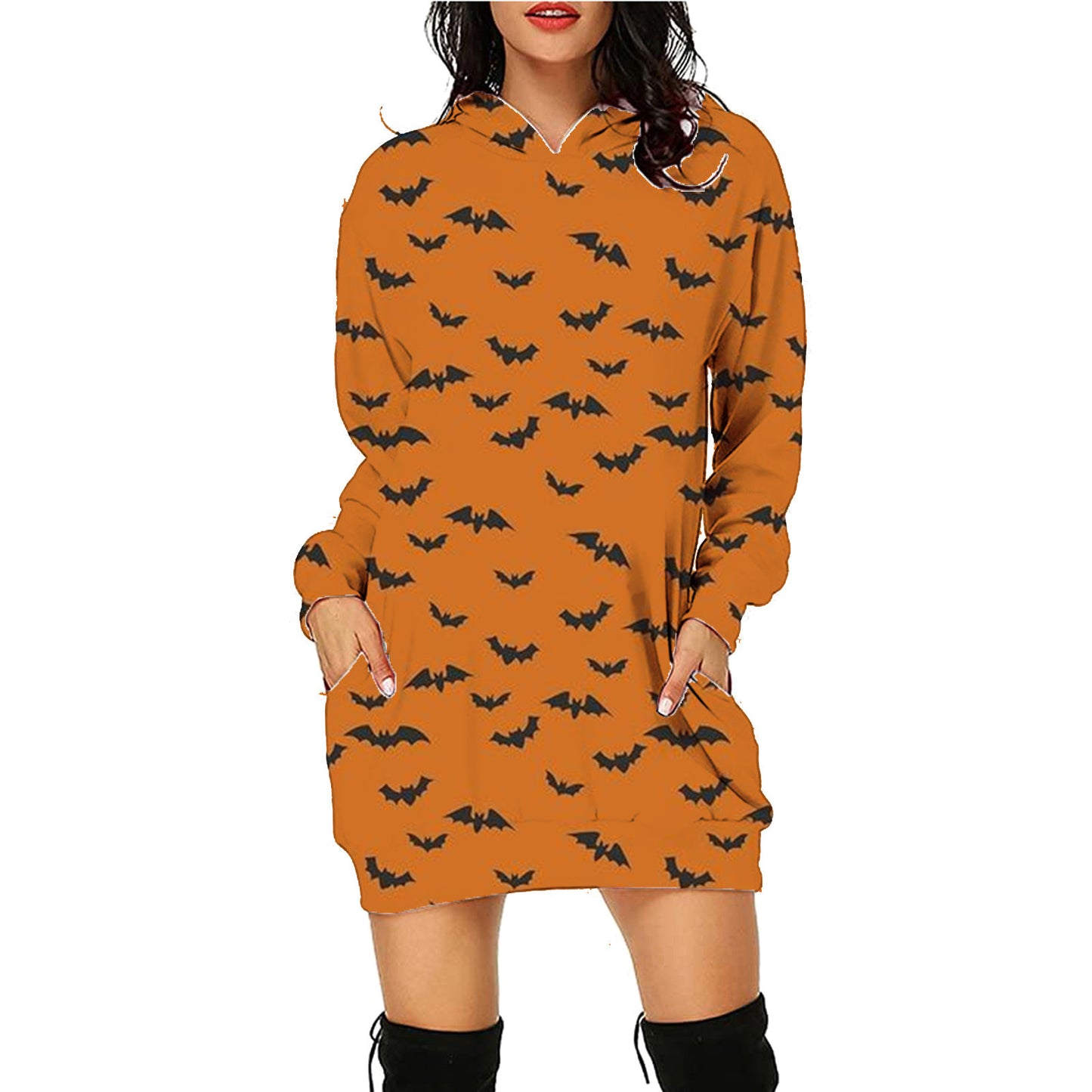 Halloween Print Long Hoodie With Pockets Sweater Long Sleeve Clothes Women by http://Loyshop.shop