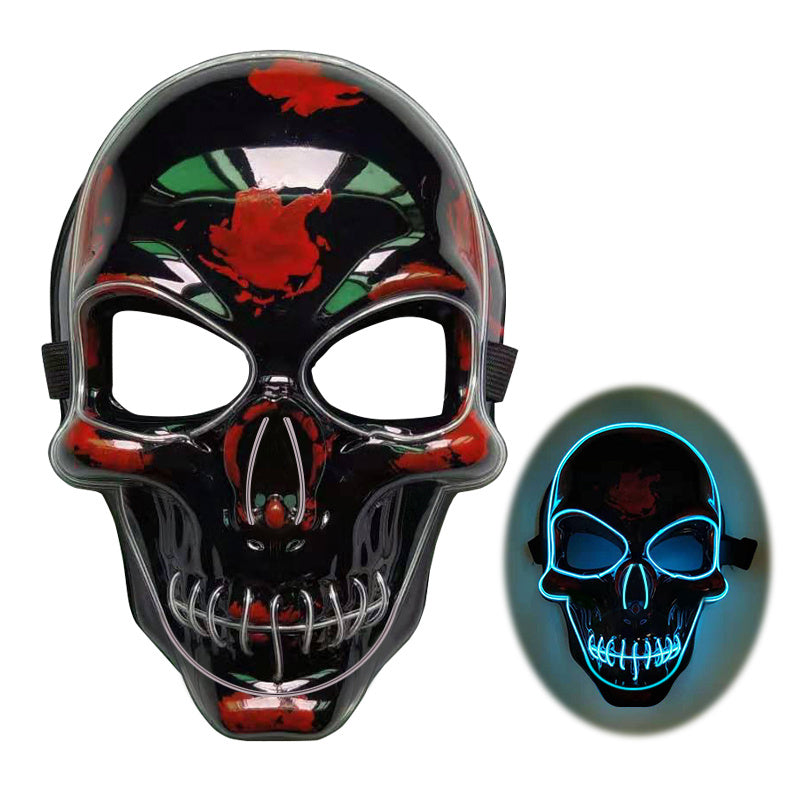 Halloween Skeleton Mask LED Glow Scary Mask by http://Loyshop.shop